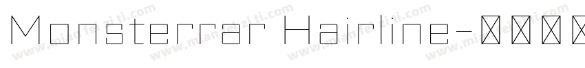 Monsterrar Hairline字体转换